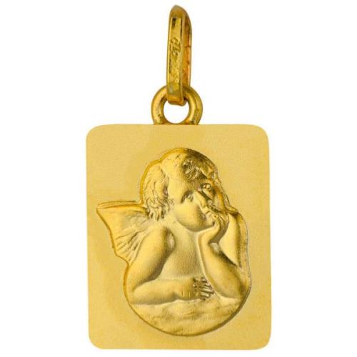 Médaille, Ange, Rectangulaire, OR Jaune, 9 Carats réf 660002