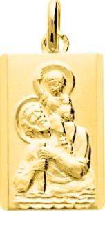 Médaille st christophe plaqué or