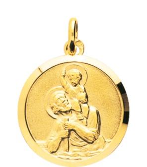 Médaille St Christophe plaqué or