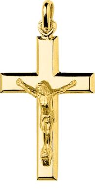 Croix christ  plaqué or