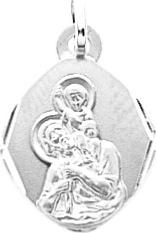 Médaille st christophe argent rhodié