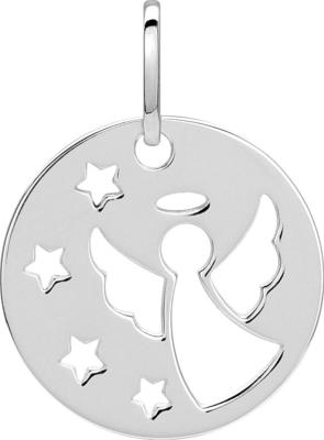 Médaille  Ange & étoile argent rhodié