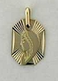 Médaille Vierge OR Jaune 18 Carats