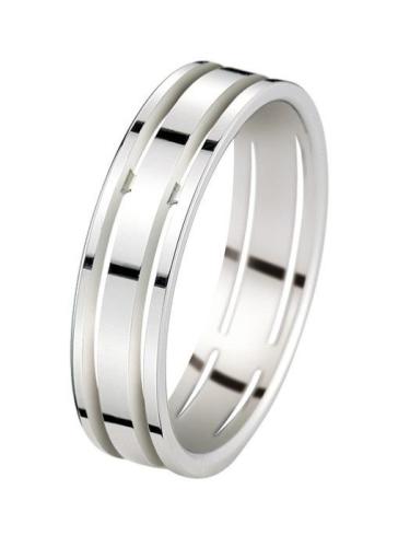 Alliance, Homme, Fantaisie, Confort, Or blanc,  2117545 5 mm 18 carats